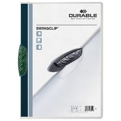 Klemmappen durable swingclip groen a4 30 vel transparente voorkant