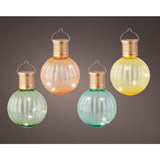 Lumineo led solar bulb ø8-h11cm pastelkleuren - afbeelding 1
