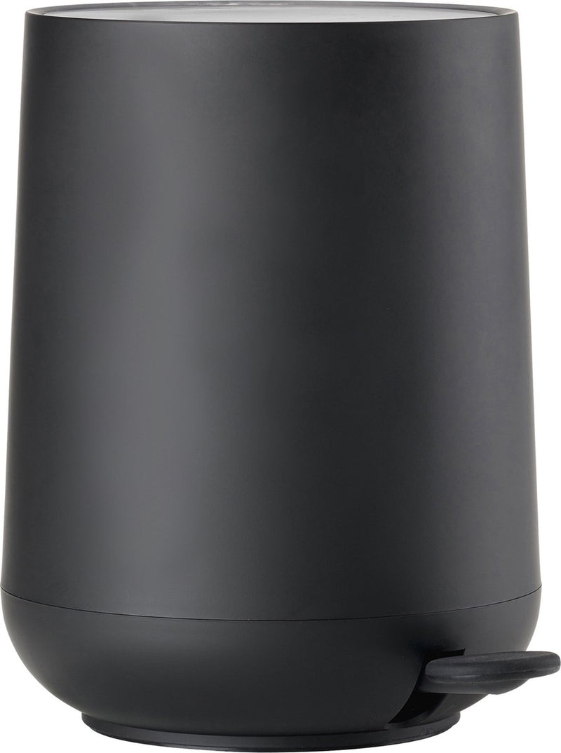 Zone denmark nova pedaalemmer - prullenbak badkamer softclose - afvalemmer klein - toilet badkamer accessoires - kunststof - 3 liter - 23,5 x 20,5 cm - zwart
