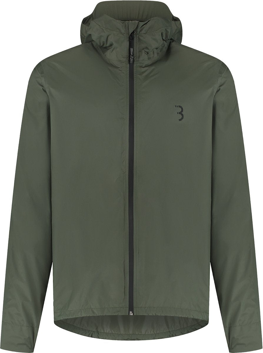 Bbb cycling multishield regenjas fiets: urban sport - waterdicht 10k en ademend - heren dames fietsjas - olijfgroen - maat m - bbw-475