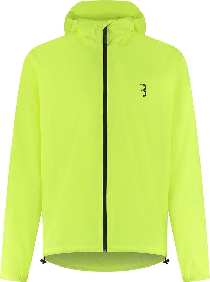Bbb cycling multishield regenjas fiets: urban sport - waterdicht 10k en ademend - heren dames fietsjas - neon geel - maat l - bbw-475