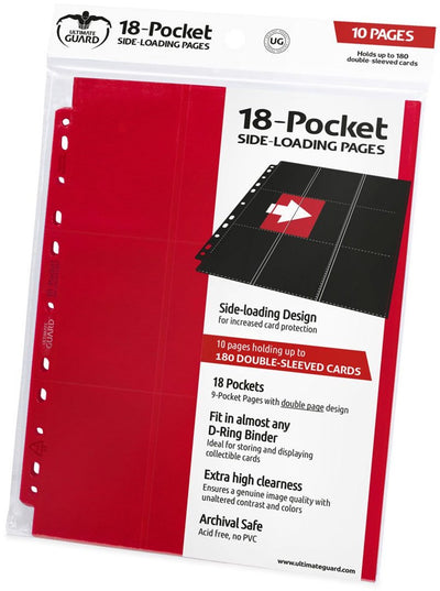 Ultimate guard 18-pocket pages side-loading (10) - red