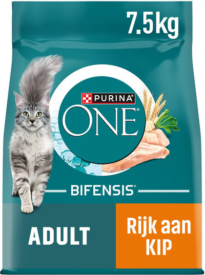 Purina one purina® one® adult - kattenbrokjes - kip volkoren granen - 7.5 kg