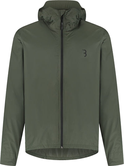 Bbb cycling multishield regenjas fiets: urban sport - waterdicht 10k en ademend - heren dames fietsjas - olijfgroen - maat xl - bbw-475