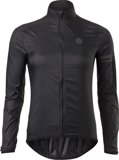 Agu essential - windjack dames - fietsjack - winddicht en waterafstotend - ademend mesh rugpand - opvouwbaar - reflecterende details - zwart - l