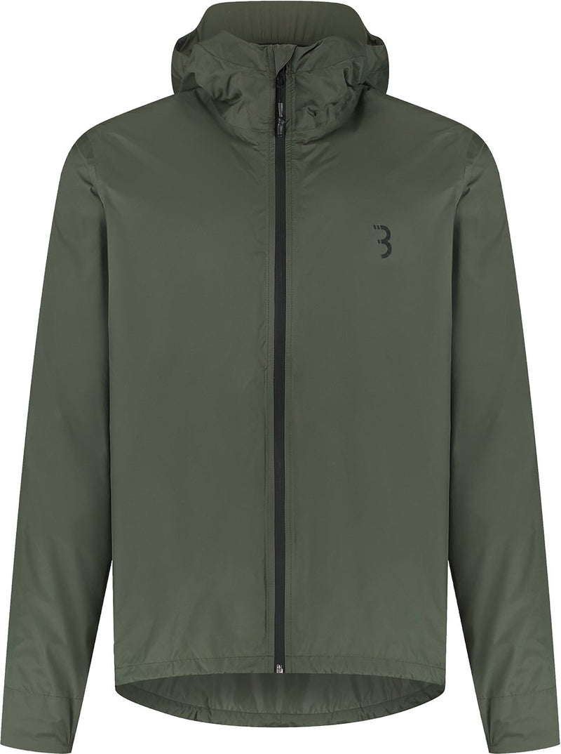 Bbb cycling multishield regenjas fiets: urban sport - waterdicht 10k en ademend - heren dames fietsjas - olijfgroen - maat xl - bbw-475
