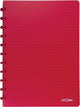 Atoma trendy schrift, ft a4, 144 bladzijden, commercieel geruit, transparant rood