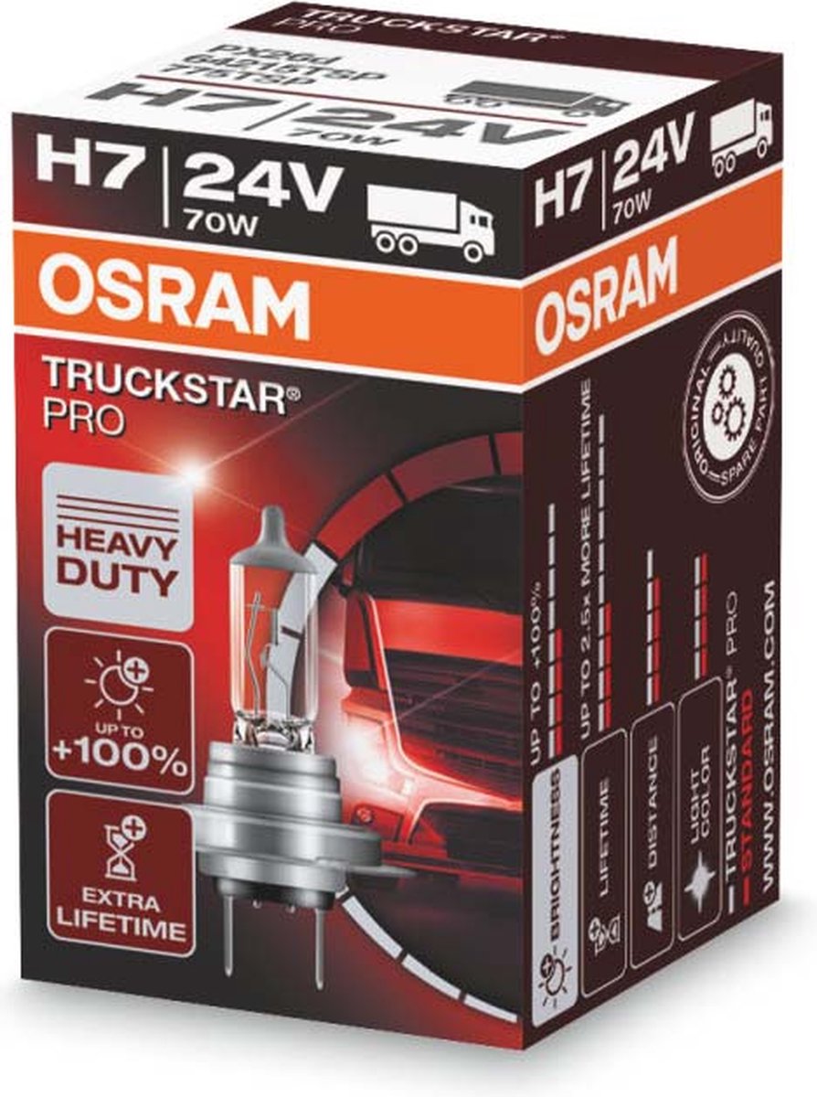 Osram lamp 24v h7 70w px26 truckstar pro