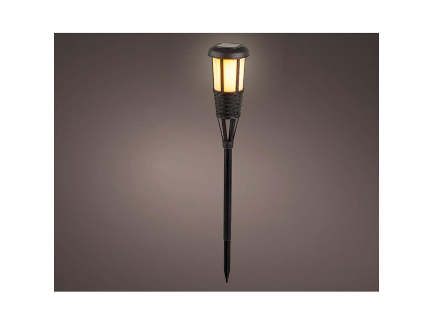 Lumineo led solar fakkel ø10-h61cm met schakellar en 6 uurs timer