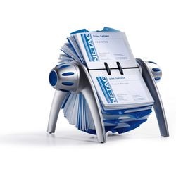 Visitekaarthouder durable visifix flip roterend a-z register zwart-grijs