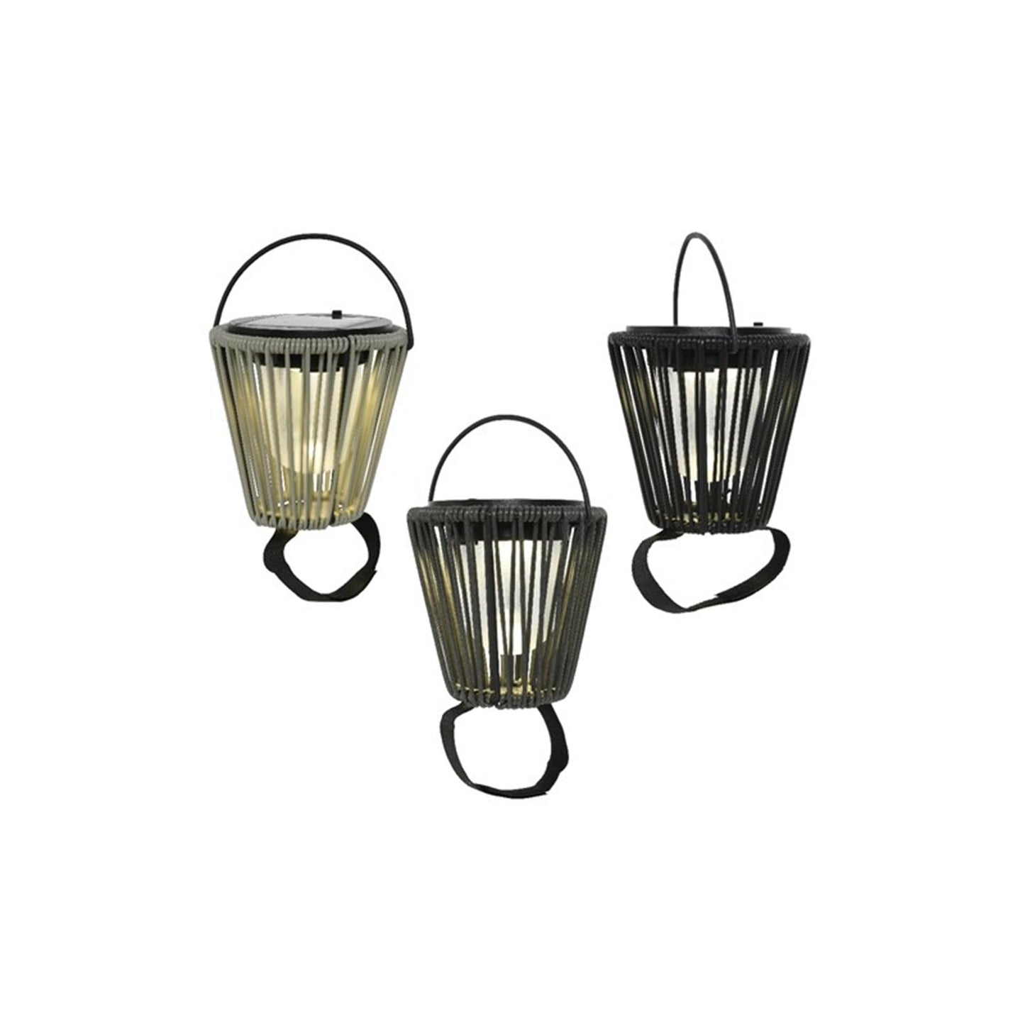 Lumineo solar balkonverlichting ijzer warm wit