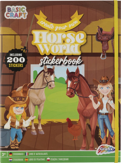 Grafix stickerboek magische paarden, 200 stickers