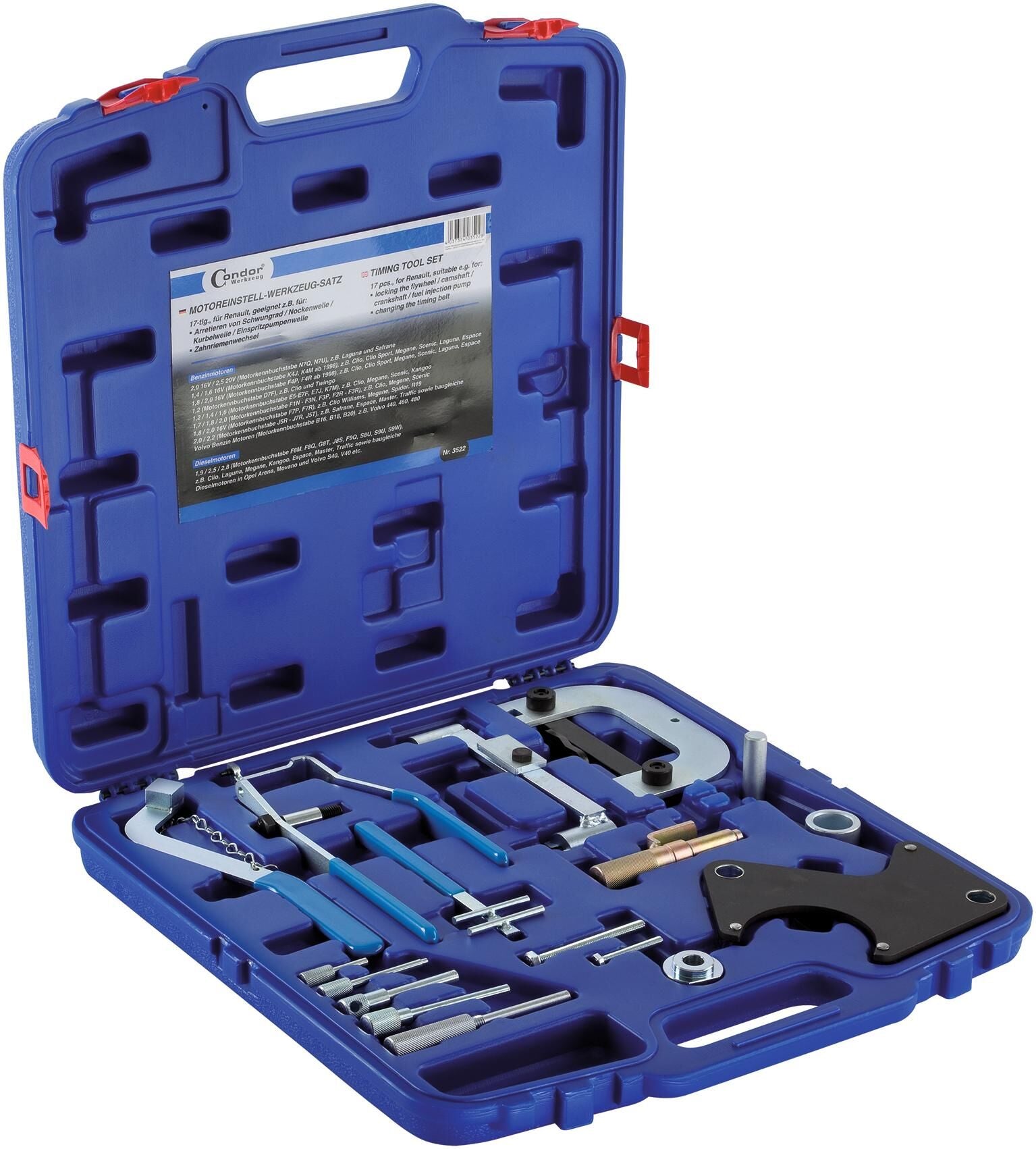 Condor gereedschapsset voor motortiming 3522 . engine adjusting tool ren