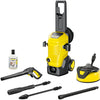 Kärcher k 5 wcm premium home hogedrukreiniger (geel zwart, met vuilfrees, slanghaspel en oppervlaktereiniger)