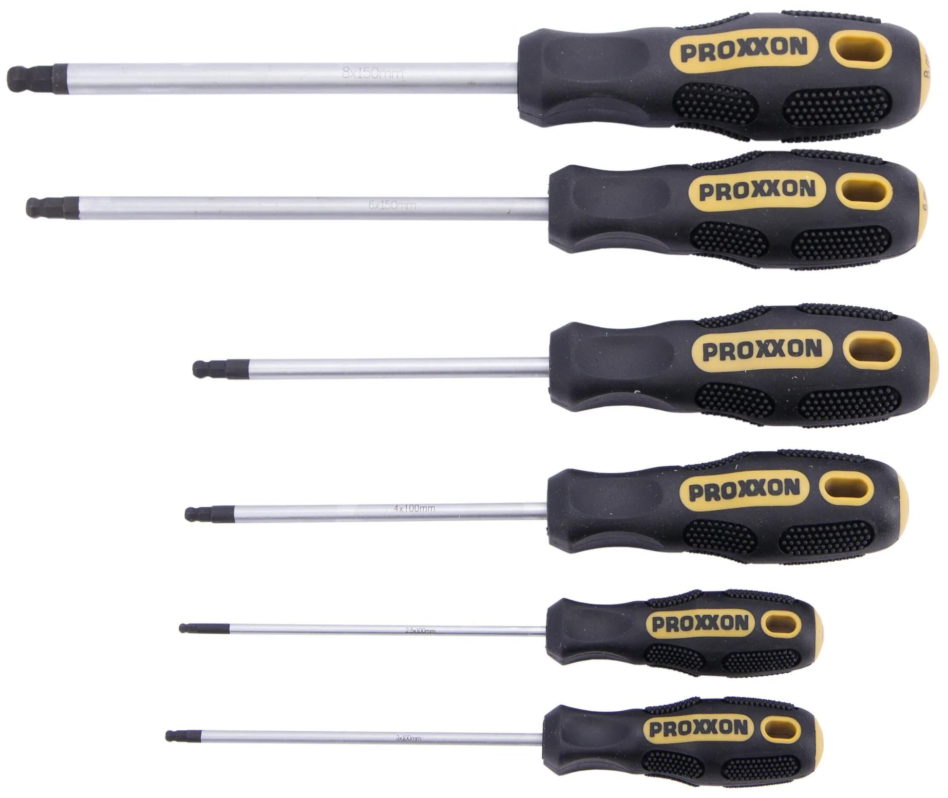 Proxxon schraubendrehersatz flex dot screw driver sets 6-te. hex-ball