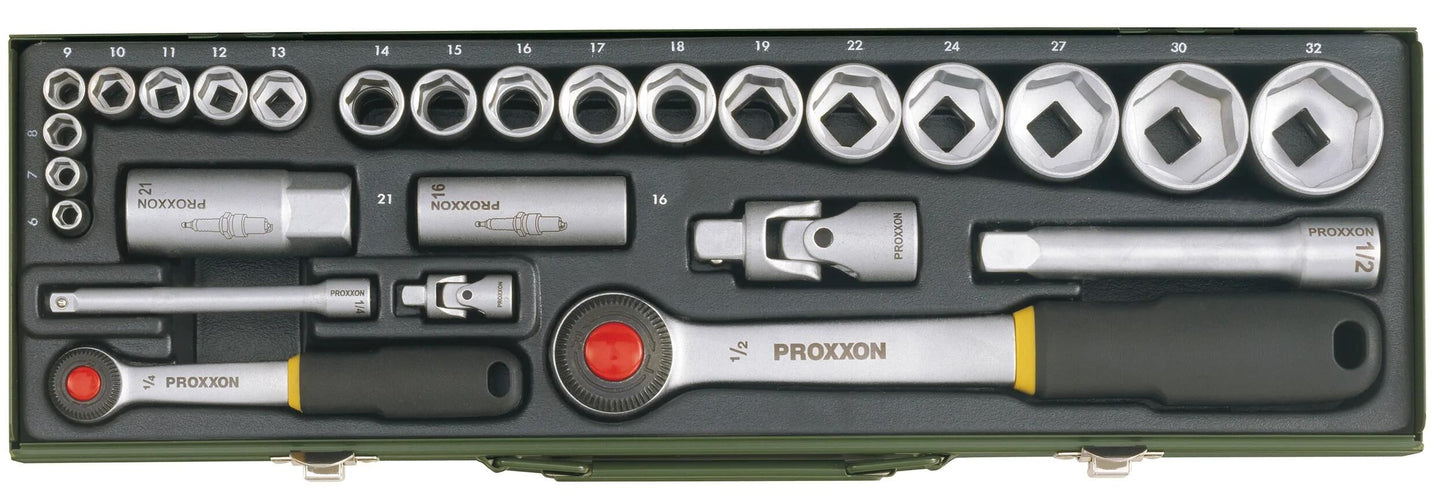 Proxxon steckschlüsselsatz socket wrench set 1 2 +1 4 (27 pcs.)