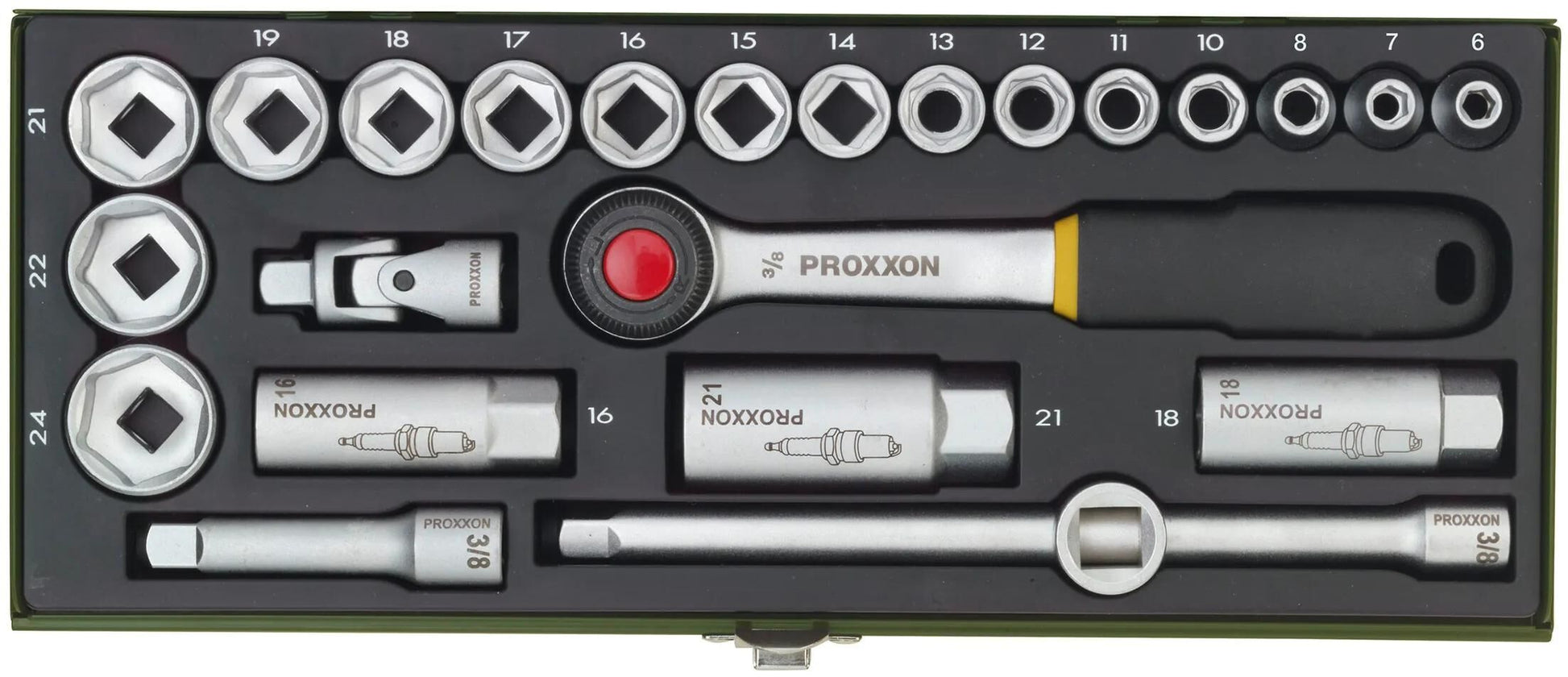Proxxon steckschlüsselsatz socket wrench set 24-t.