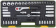 Proxxon steckschlüsselsatz wrench set 3 8 44pcs with club ratchet