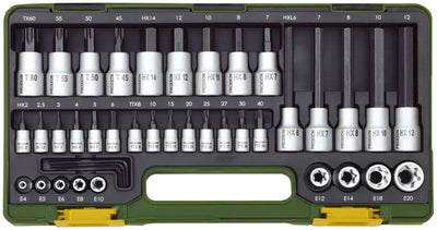Proxxon steckschlüsselsatz socket wrench set hex + tx ,1 2 +1 4 41tlg
