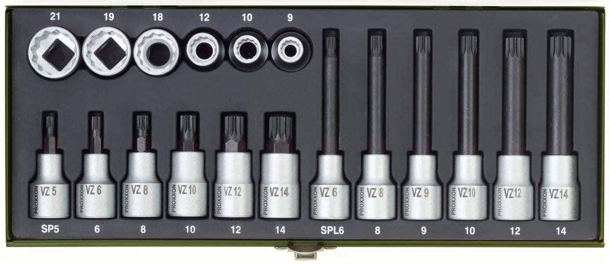 Proxxon steckschlüsselsatz multi-tooth screw set xzn 18-piece