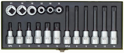 Proxxon steckschlüsselsatz multi-tooth screw set xzn 18-piece