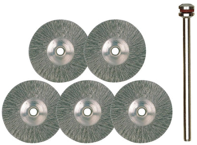 Proxxon stahldrahtrundbürstensatz stainless steel round bru d=22mm 5 pcs.