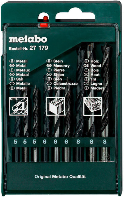 Metabo accessoires metabo bohrersortiment drill assortment cassette 9-part
