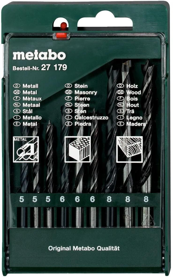 Metabo accessoires metabo assortiment boren drill assortment cassette 9-part