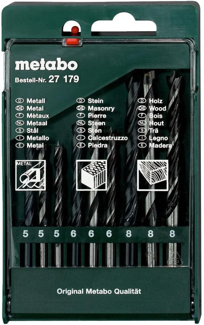 Metabo accessoires metabo assortiment boren drill assortment cassette 9-part