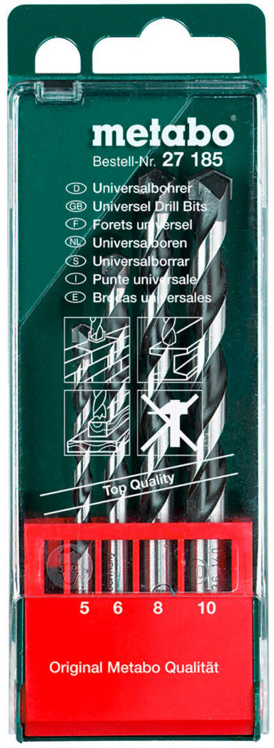 Metabo accessoires metabo bohrersortiment universal drill bit casse 4-part