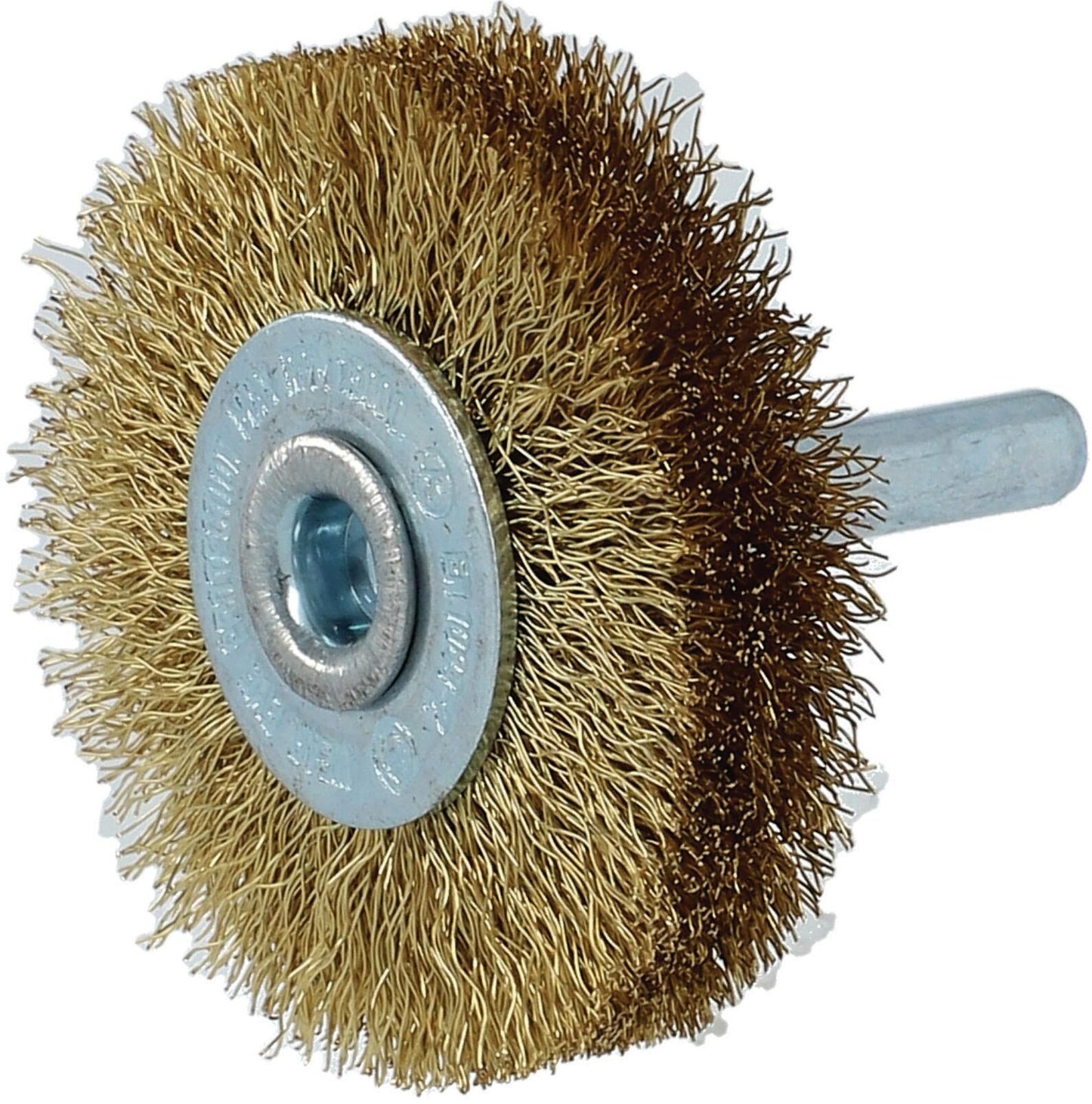 Norton ronde staaldraadborstel round brush with 6mm shaf 50x15 brass