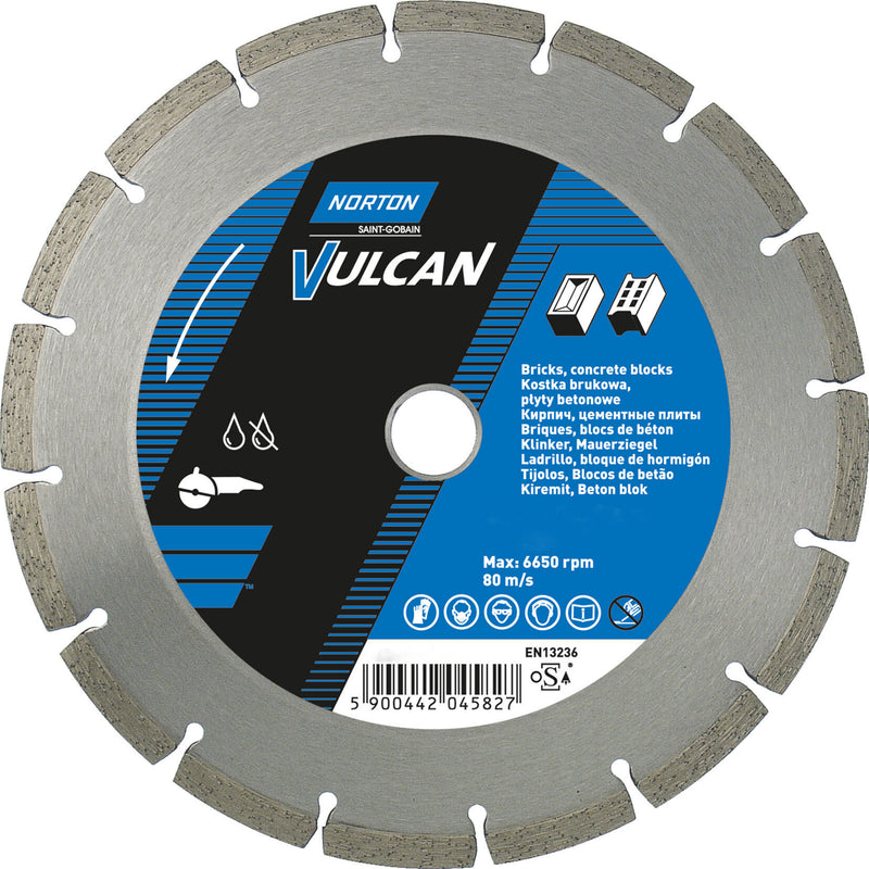 Norton trennscheibe vulcan universal diamond disk vulcan universal 125x7x2x22.23