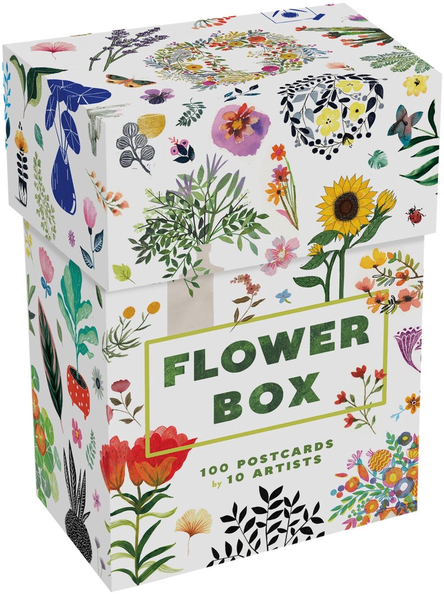 Princeton architectural press flower box - 100 postcards by 10 artists - 12 x 17 cm