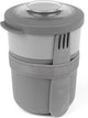Amuse life - lunchpot - ontbijtbeker - morning noon bowl - met spork en rekker - 2 compartimenten 450 + 150 ml - grij