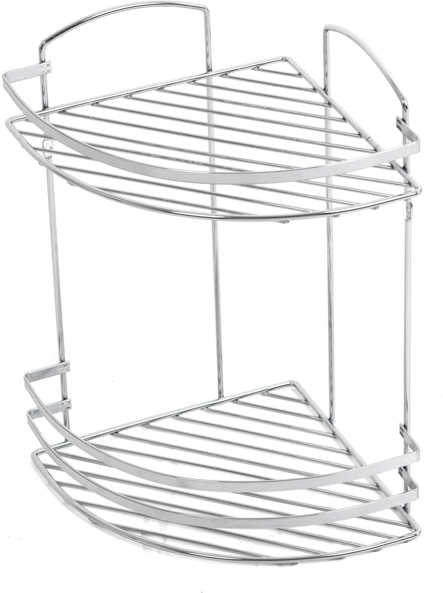 Plieger solid doucherek - hoekplanchet - 2 laags - draadmodel - chroom