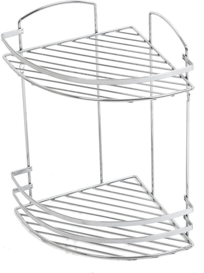 Plieger solid doucherek - hoekplanchet - 2 laags - draadmodel - chroom