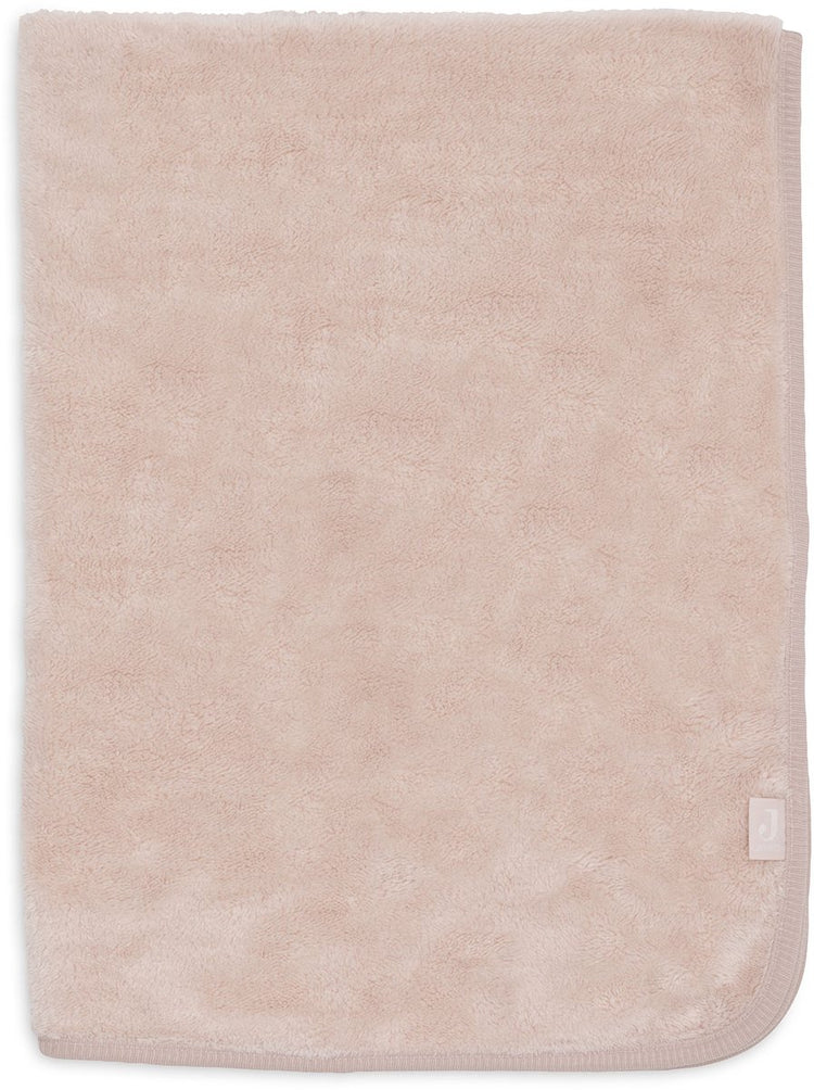Jollein baby deken ledikant 100x150cm basic sherpa jersey silk rose