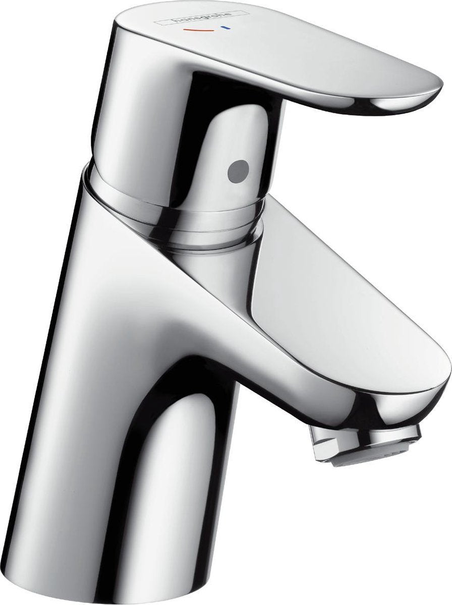 Hansgrohe focus - wastafelmengkraan - ééngreeps bediening - coolstart energiebesparend - met trekwaste - 70mm - chroom