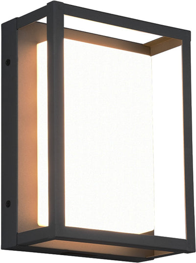Trio witham - wandlamp - antraciet - incl. 1x smd 10,5 w - dip - schakelaar - niet dimbaar - buitenverlichting - ip54