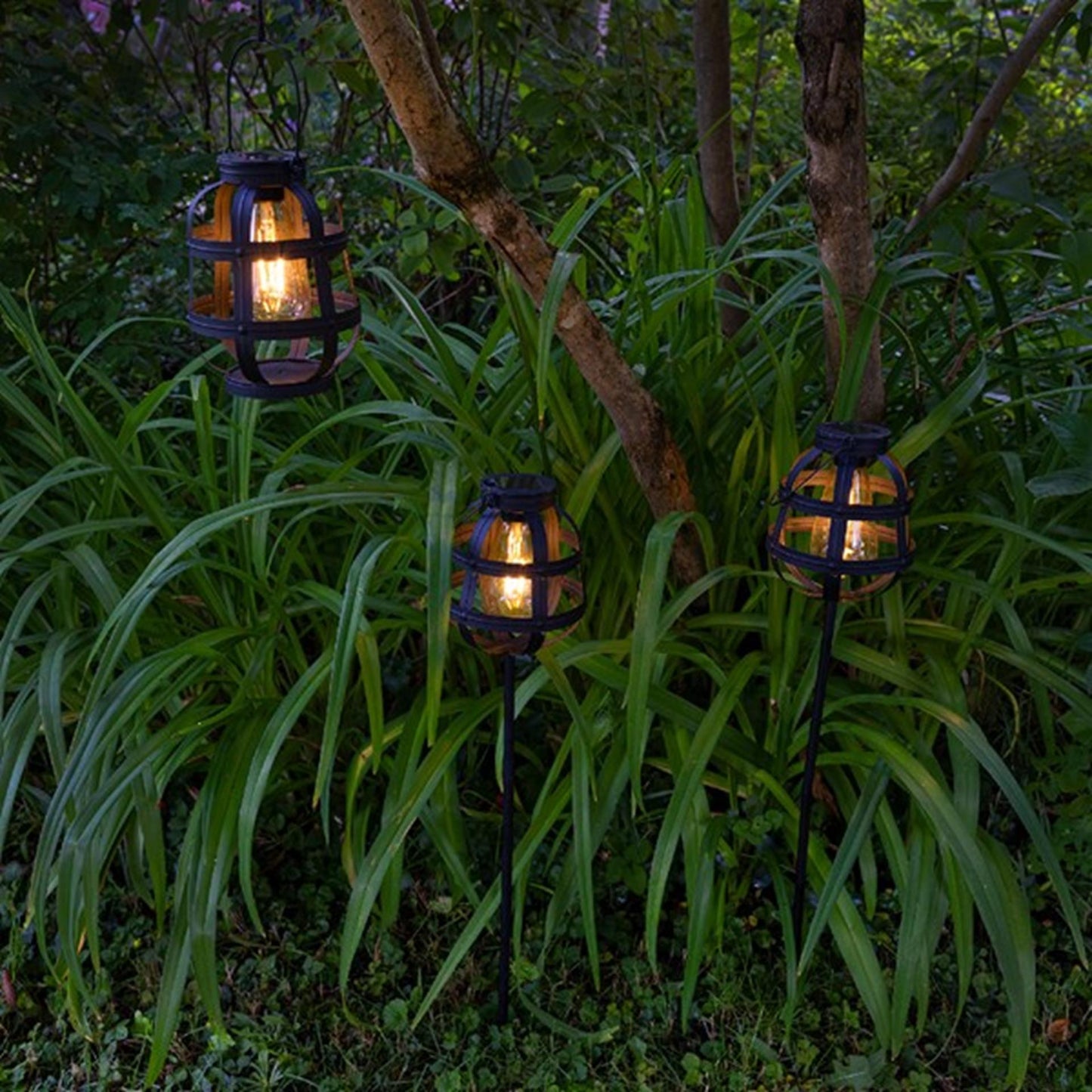 Lumineo led solar lantaarn set a 3