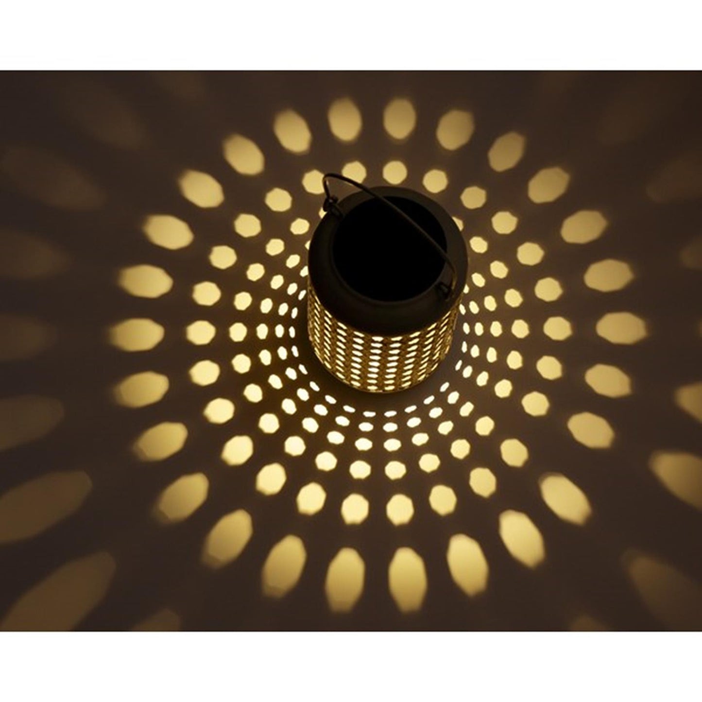 Lumineo led solar lantaarn ø12-h17cm metaal warmwit