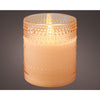 Decoris led kaars in glas ø8-h10cm