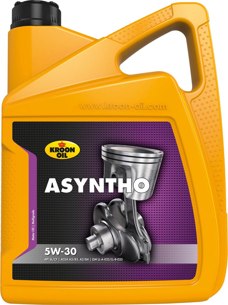 Kroon-oil asyntho 5w-30 motorolie - geschikt voor benzine en diesel - 5 liter - synthetisch