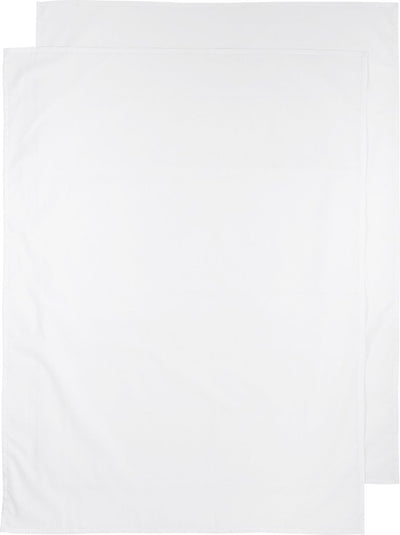 Meyco baby uni ledikant laken - 2-pack - white - 100x150cm - 0.3 tog