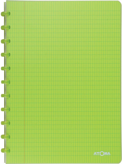 Atoma trendy schrift - a4 - 144 bladzijden - commercieel geruit - transparant groen - 1 stuks