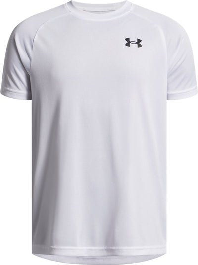 Under armour ua tech 2.0 ss-wht jongens sportshirt - wit - zwart