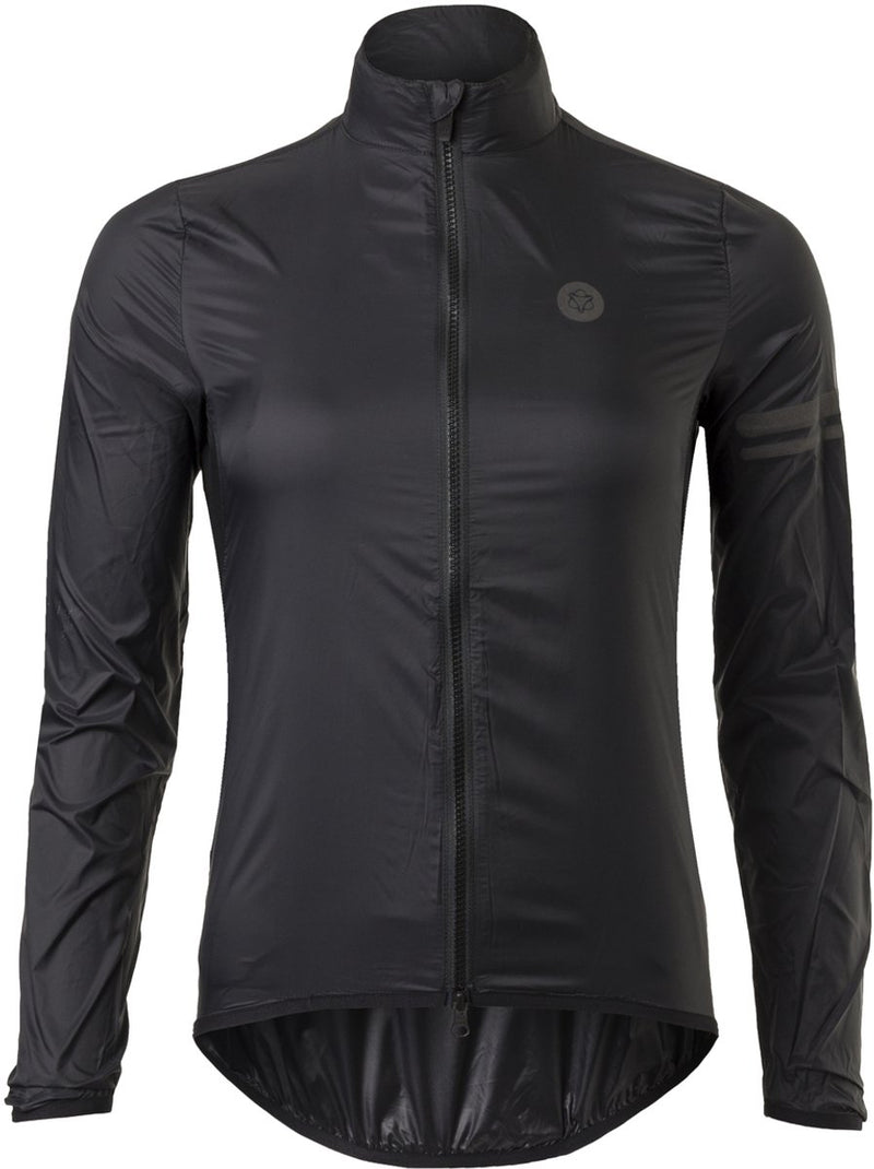 Agu essential - windjack dames - fietsjack - winddicht en waterafstotend - ademende mesh rug - reflecterend - opvouwbaar - zwart - xl