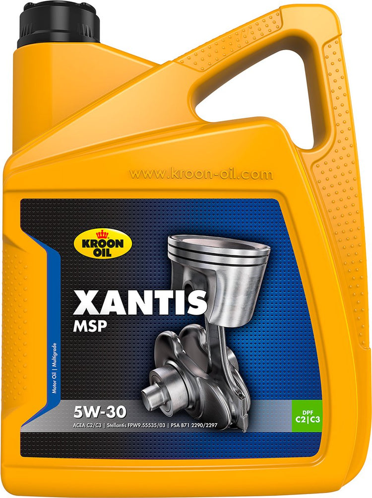 Kroon-oil xantis msp 5w-30 - synthetische motorolie - 5 liter - transparant