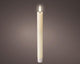 Lumineo dinerkaarsen 2-delig met flikkerende vlame creme dia2x24,5cm was met 6 uur timer