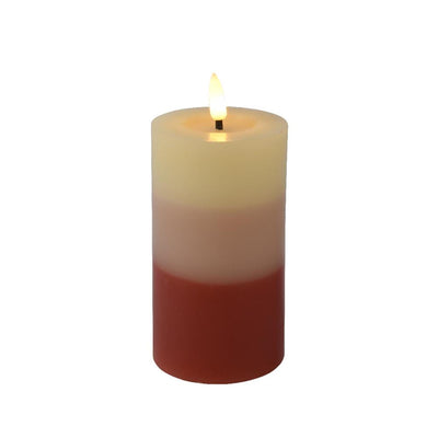 Lumineo led kaars vlamefffect verloop 15cm terra
